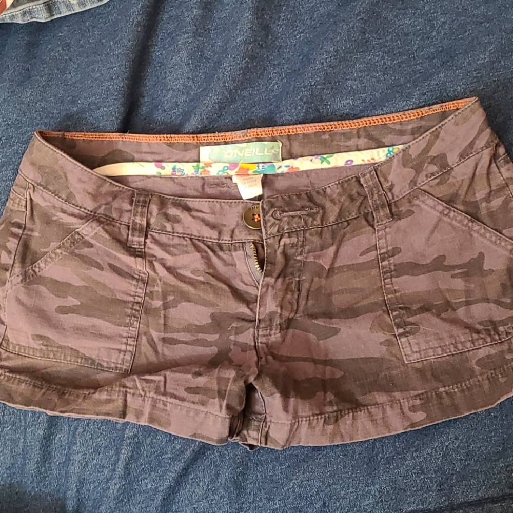 Camo Jean shorts